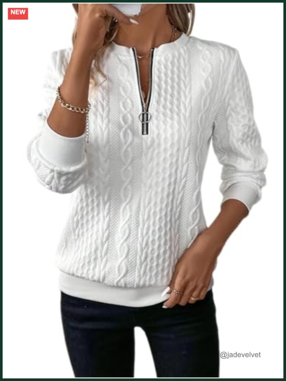 Quilted Sweatshirt 1/3 Zip Neck Long Sleeve Loose Fit Pullover, 95% Polyester